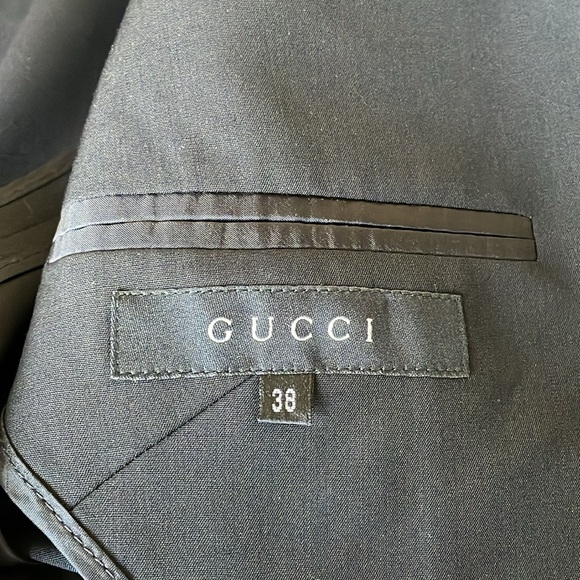 Gucci Black Wool Single Button Blazer Size 38 - Picture 3 of 14